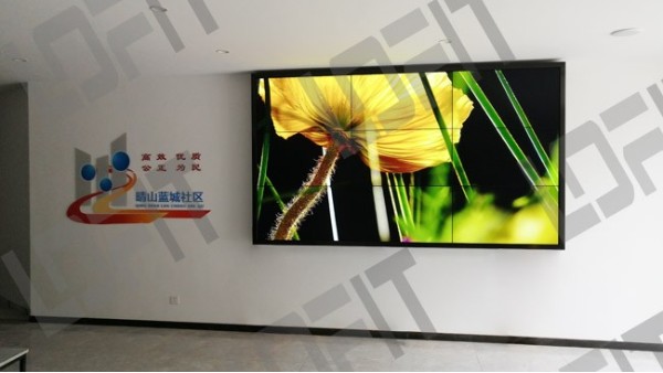 无锡晴山蓝城社区选择杏鑫登录拼接屏用于宣传展示